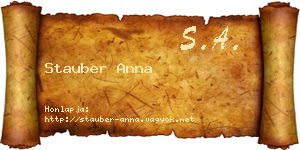 Stauber Anna névjegykártya
